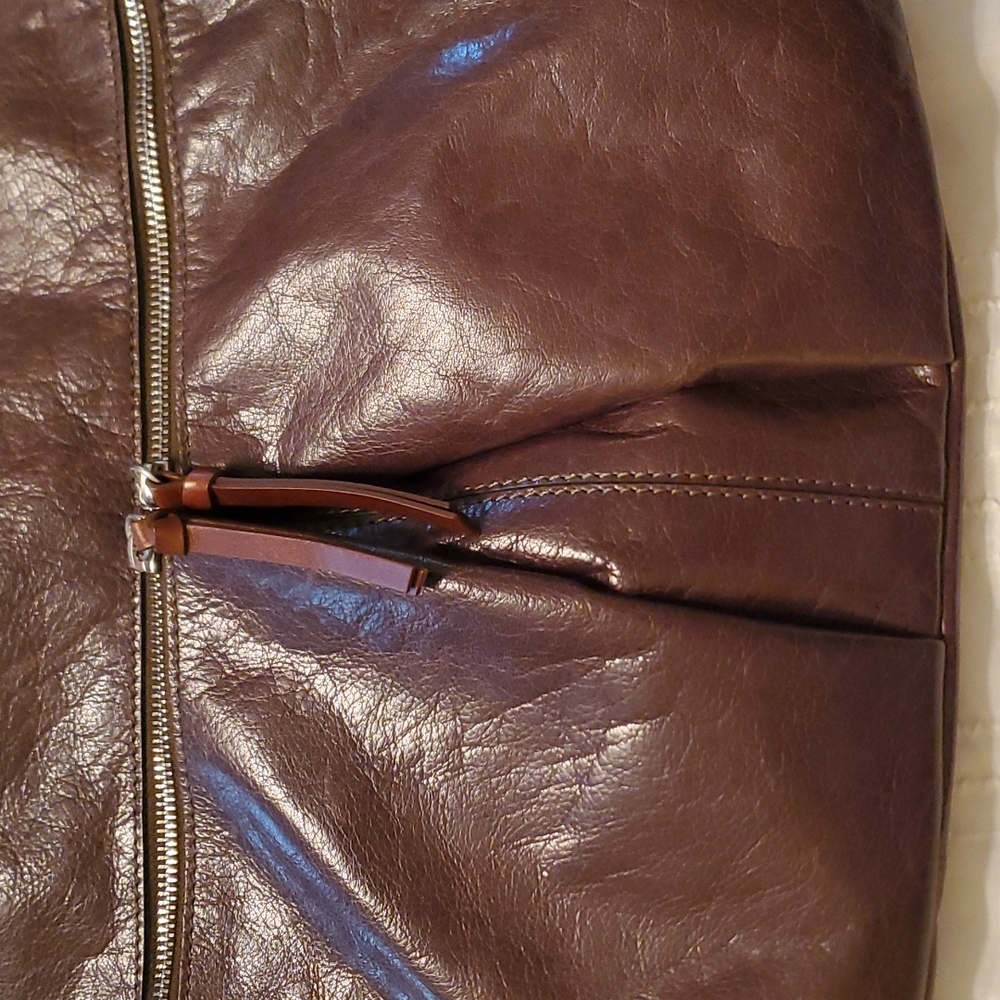 Nino Bossi Genuine Leather Brown Shoulder Bag Multi-Pocket Organizer EUC - Picture 7 of 14